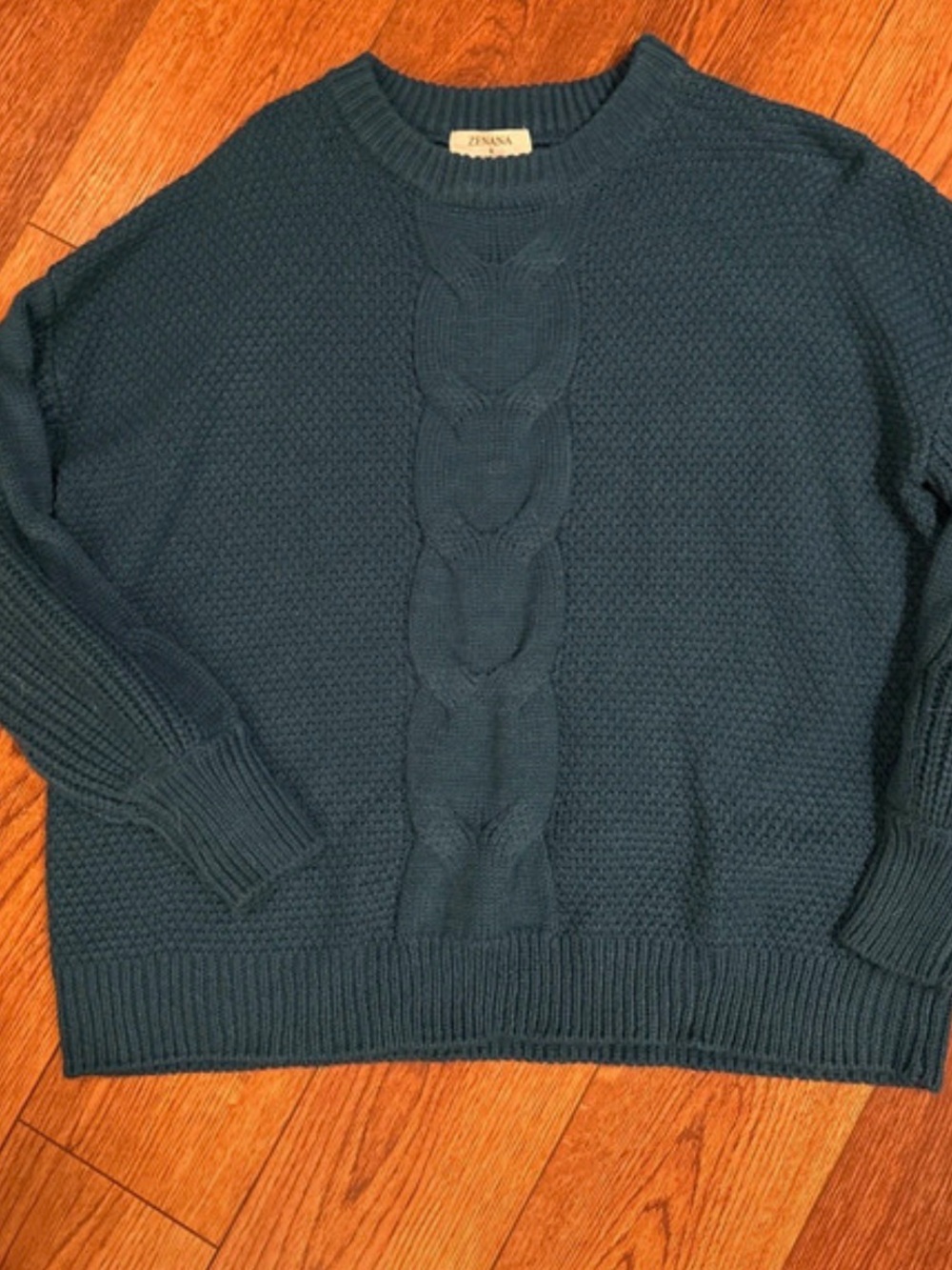 Zenana Knit Sweater - Teal Blue
